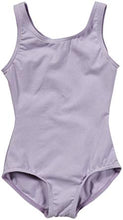 Load image into Gallery viewer, Lavender tank-style leotard shown flat against a white background.