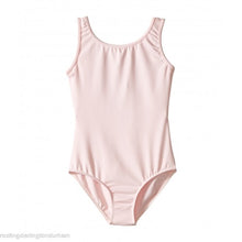 Load image into Gallery viewer, Pink tank-style leotard shown flat against a white background.