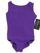 Load image into Gallery viewer, A plain purple tank-style leotard for dance, shown isolated on a white background.